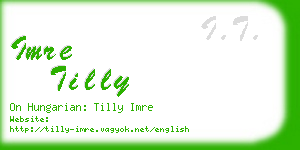 imre tilly business card